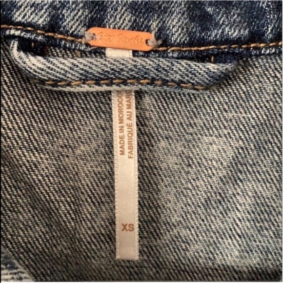 Free People Rumors Indigo Acid Wash Denim Jacket - Picture 5 of 10